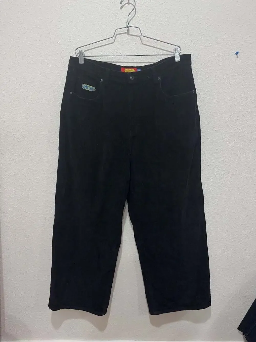 Empyre Loose Fit Men's Black Corduroy Pants Size 34